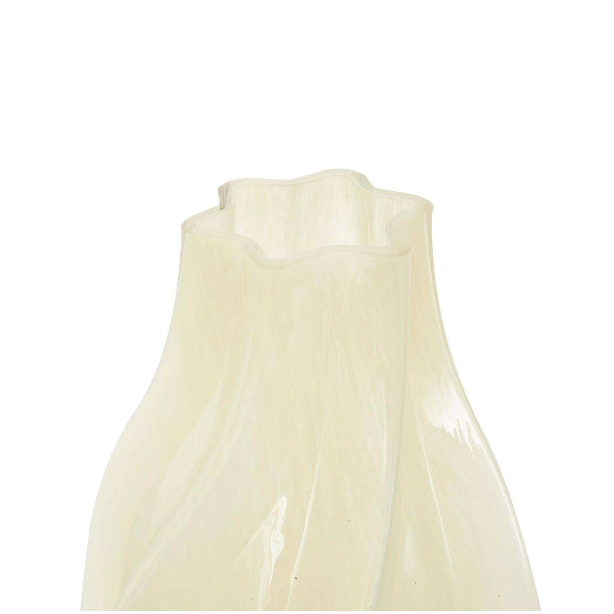 Yellow Glass Wavy Ombre Vase Set